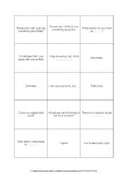 English Worksheet: discussion markers