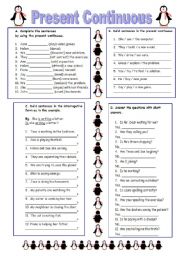 English Worksheet: Present Continuous (08.11.09)
