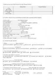 English Worksheet: Present Perfect x Simple Past
