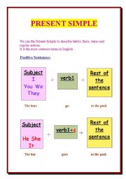 English worksheet: present simple