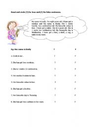 English Worksheet: Reading for Specific Information