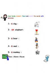 English worksheet: worksheet