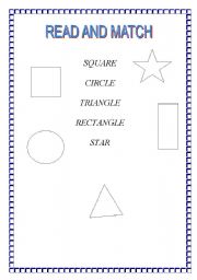 English worksheet: shapes