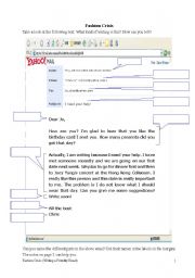 English Worksheet: Format of e-mail writing