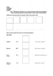 English Worksheet: weather conditions