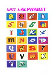 English worksheet: Alphabet