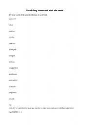 English worksheet: Character adjectives