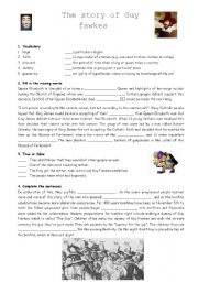 English Worksheet: Guy Fakes_listening