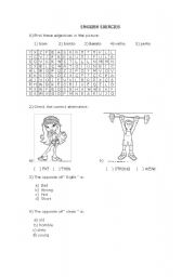 English worksheet: Adjectivies