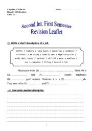 English worksheet: second intermediate