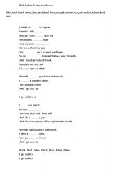 English Worksheet: back to black-Amy Winehouse