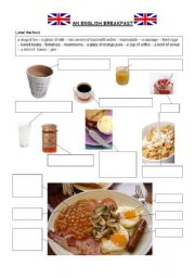 English Worksheet: an English breakfast 