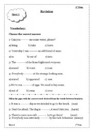 English worksheet: Revision