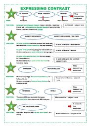 English Worksheet: expressing contrast