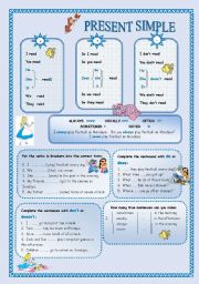 English Worksheet: PRESENT SIMPLE