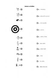 English Worksheet: leisure