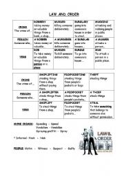 English worksheet: Law and order