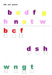 English Worksheet: ask