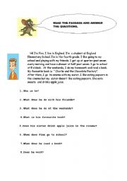 English Worksheet: simple present tense