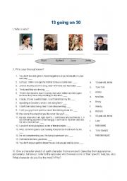 English Worksheet: 13 going on 30