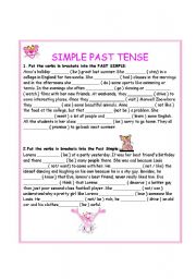 English Worksheet: Simple past tense