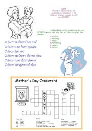 English Worksheet: Mothers day