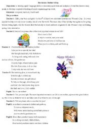 English Worksheet: mothers day