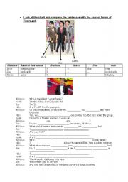 English Worksheet: Jonas Brothers (have got)