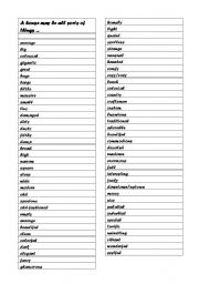 English Worksheet: housing adjectives - describing a house