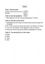 English Worksheet: Test