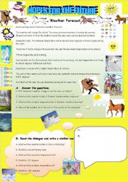 English Worksheet: HOPES FOR THE FUTURE (will&wont)