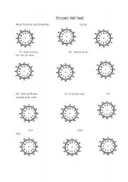 English worksheet: TIME