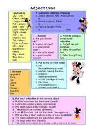 English Worksheet: ADJECTIVES