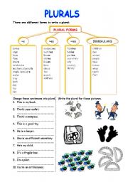 English Worksheet: Plurals