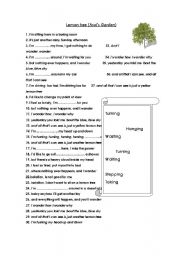 English worksheet: lemon tree_fools garden