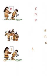 English worksheet: Capital/lowercase letter match