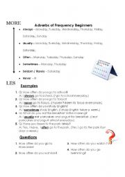 English Worksheet: Adverbs of Frequency (beginners)
