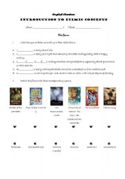 English Worksheet: Fim genres