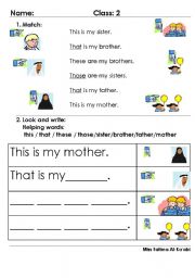 English worksheet: How to teach this and that 