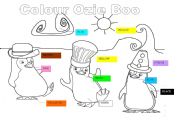English worksheet: ozzie boo colouring 
