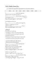 English worksheet: Fools Garden 