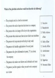 English worksheet: jobs