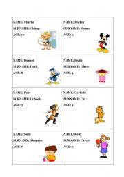 English Worksheet: Funny characters