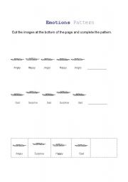 English worksheet: Emotions Pattern