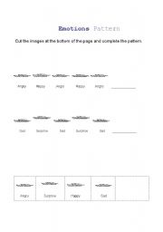English Worksheet: Emotions Pattern
