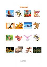 English worksheet: ANIMALS