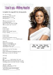 English Worksheet: I look to you - Whitney Houston