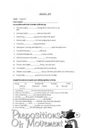 MODALS, PREPOSITIONS OF PLACE AND MOVEMENT