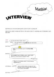 English Worksheet: interculture:meeting the foreign classmate