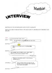 English worksheet: interculture:meeting the foreign classmate